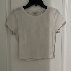 Bozzolo girls white short sleeve crop top